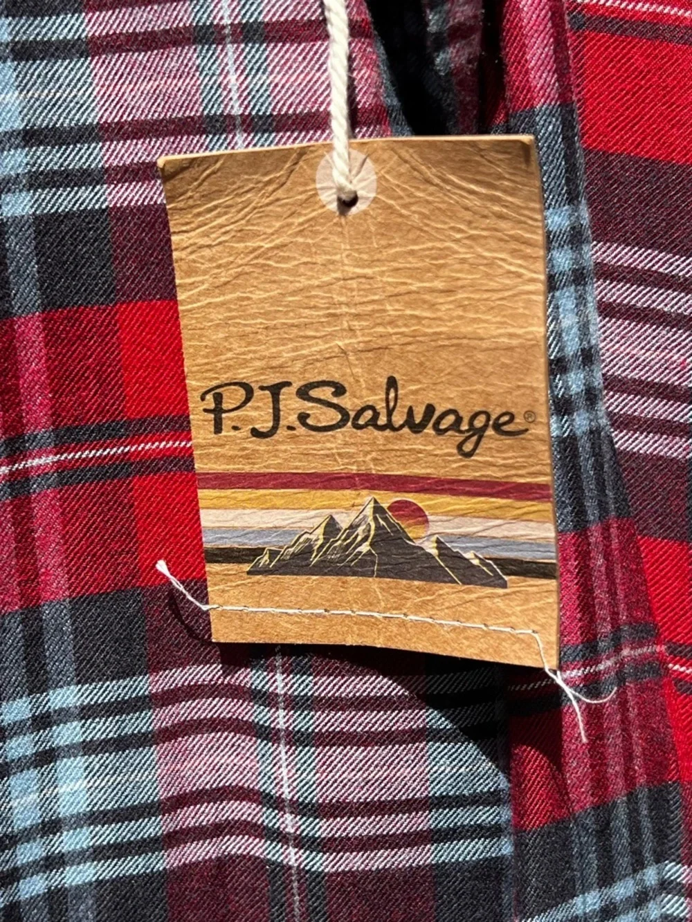 🌻NEW w/tag PJ Salvage Plaid Lightweight Button-Up Shirt Size Small - Picture 11 of 12